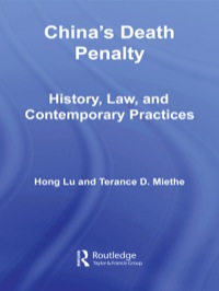 Imagen de portada: China's Death Penalty 1st edition 9780415955690