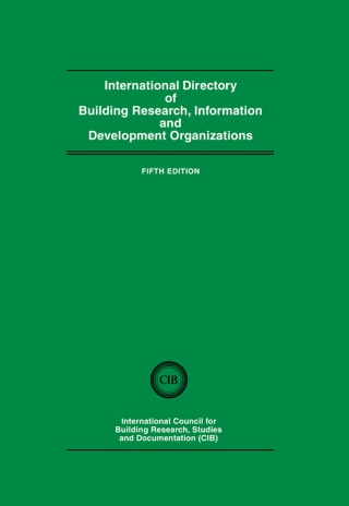Imagen de portada: International Directory of Building Research Information and Development Organizations 1st edition 9780419129905