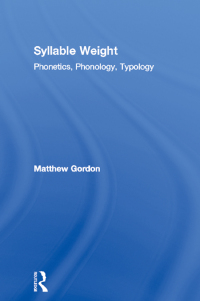 Cover image: Syllable Weight 1st edition 9780415976091