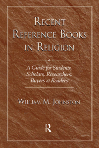 Titelbild: Recent Reference Books in Religion 2nd edition 9781579580353