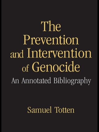 Cover image: The Prevention and Intervention of Genocide 1st edition 9780415953580