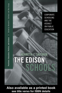 صورة الغلاف: The Edison Schools 1st edition 9780415948418