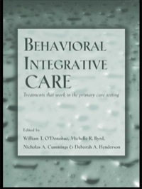 Imagen de portada: Behavioral Integrative Care 1st edition 9781138987760