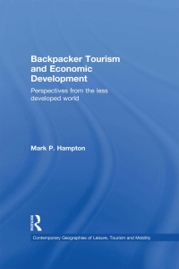 Cover image: Backpacker Tourism and Economic Development 1st edition 9781138081871