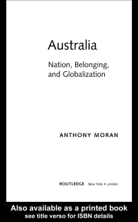 Omslagafbeelding: Australia 1st edition 9780415944960