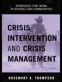 Imagen de portada: Crisis Intervention and Crisis Management 1st edition 9780415944946
