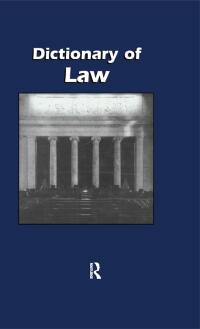 Titelbild: Dictionary of Law 1st edition 9781579581558