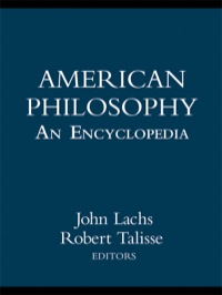 Cover image: American Philosophy: An Encyclopedia 1st edition 9780415939263