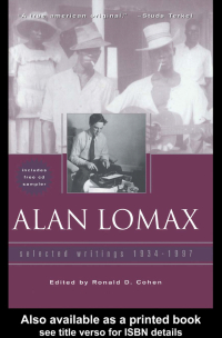 Cover image: Alan Lomax 1st edition 9780415938549