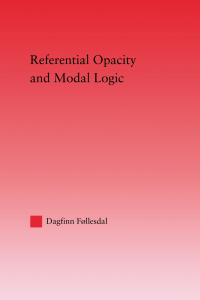 Cover image: Referential Opacity and Modal Logic 1st edition 9780415938518
