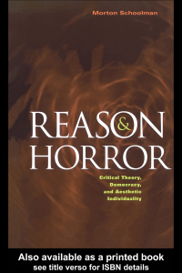 Cover image: Reason and Horror 1st edition 9780415930284