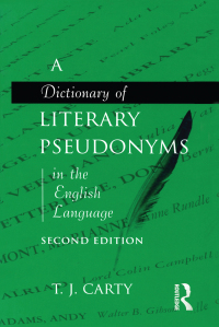 Cover image: A Dictionary of Literary Pseudonyms in the English Language 2nd edition 9781579582098