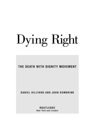 Imagen de portada: Dying Right 1st edition 9780415927994