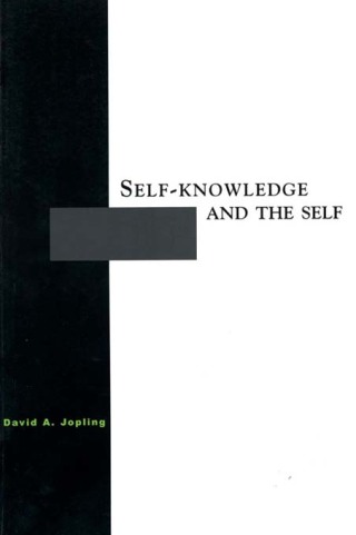 表紙画像: Self-Knowledge and the Self 1st edition 9780415926898