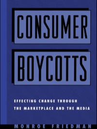 Cover image: Consumer Boycotts 1st edition 9780415924573