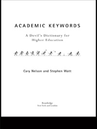 Cover image: Academic Keywords 1st edition 9780415922029