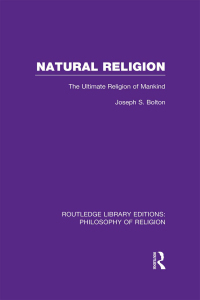Cover image: Natural Religion 1st edition 9780415822282