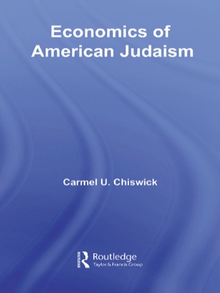 صورة الغلاف: Economics of American Judaism 1st edition 9780415780049