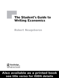 表紙画像: The Student's Guide to Writing Economics 1st edition 9781032512068