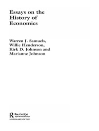 Cover image: Essays in the History of Economics 1st edition 9780415647564