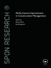 Imagen de portada: Performance Improvement in Construction Management 1st edition 9781138978188