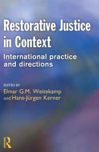 Cover image: Restorative Justice in Context 1st edition 9781903240731