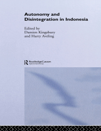 Cover image: Autonomy & Disintegration Indonesia 1st edition 9780415338271