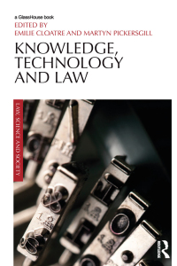صورة الغلاف: Knowledge, Technology and Law 1st edition 9781138665354