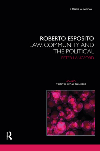 Imagen de portada: Roberto Esposito 1st edition 9780415673518