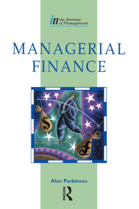 Imagen de portada: Managerial Finance 1st edition 9781138426207
