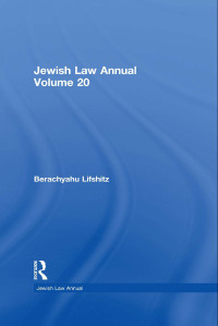 Cover image: Jewish Law Annual Volume 20 1st edition 9780367601423
