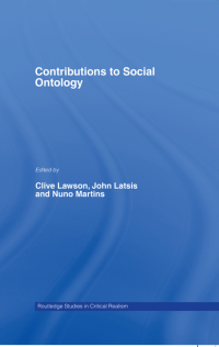 Cover image: Contributions to Social Ontology 1st edition 9780415403733