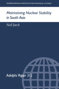 صورة الغلاف: Maintaining Nuclear Stability in South Asia 1st edition 9781138452626