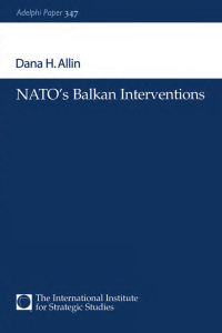 Cover image: NATO's Balkan Interventions 1st edition 9780198516767
