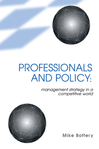 表紙画像: Professionals and Policy 1st edition 9780304701575