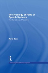 Omslagafbeelding: The Typology of Parts of Speech Systems 1st edition 9780415864992
