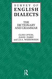 Cover image: Survey of English Dialects 1st edition 9780415020299