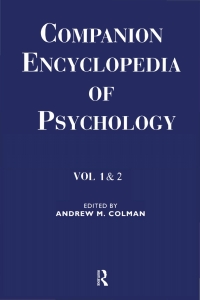 Cover image: Companion Encyclopedia of Psychology 1st edition 9780415867702