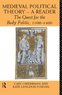 صورة الغلاف: Medieval Political Theory: A Reader 1st edition 9780415064897