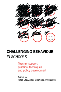 صورة الغلاف: Challenging Behaviour in Schools 1st edition 9781138152342