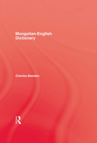 Cover image: Mongolian English Dictionary 1st edition 9780710304391