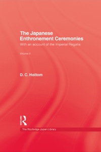 Imagen de portada: Japanese Enthronement Ceremonies 1st edition 9781138973619