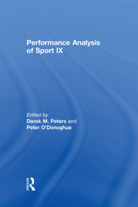 Cover image: Performance Analysis of Sport IX 1st edition 9780415870313