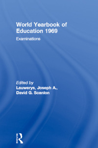 Cover image: World Yearbook of Education 1969 1st edition 9780415502504