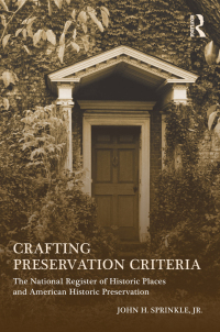 Omslagafbeelding: Crafting Preservation Criteria 1st edition 9780415642569