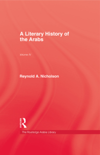 Imagen de portada: A Literary History of the Arabs 1st edition 9781138979925
