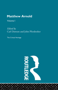 Cover image: Matthew Arnold 1st edition 9780415134729