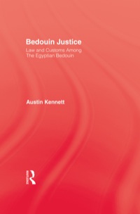 صورة الغلاف: Bedouin Justice 1st edition 9780710306791
