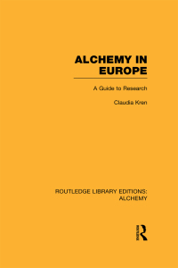 Cover image: Alchemy in Europe 1st edition 9780415638364