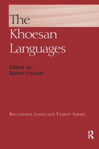 Cover image: The Khoesan Languages 1st edition 9780367570477